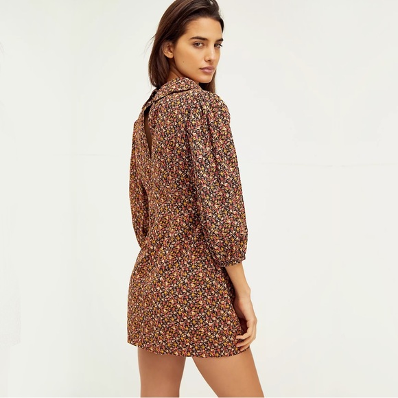 free people making plans floral mini dress, size 12 / large - Picture 3 of 11